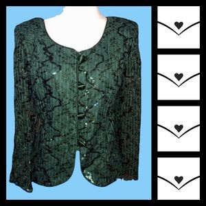 Jéte Vintage Sequined Top